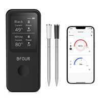 Wireless Meat Thermometer Digital Bluetooth Probes with HD Display & APP Remote Monitoring for Rotisserie Grill BBQ Smoker Steak