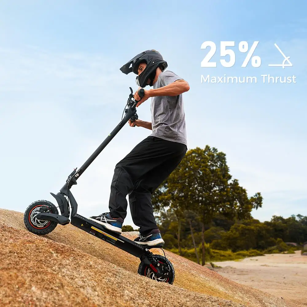 IScooter IX7Pro Dual Drive All-Terrain Elektroroller, Höchstgeschwindigkeit 60 km/h, 10-Zoll-Reifen, 2000 W, 17,5 Ah, 48 V, faltbar, mit App.