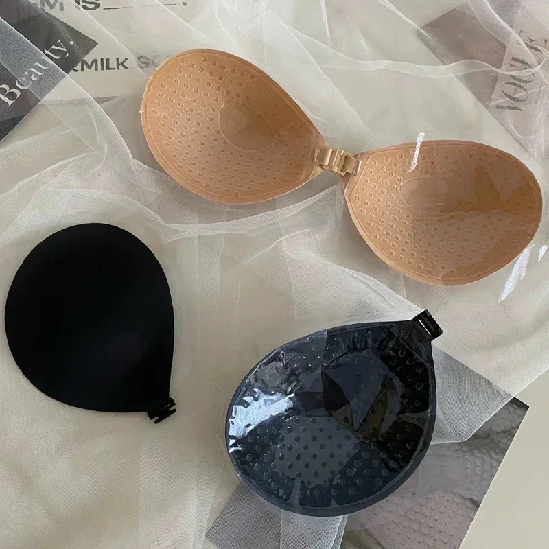 Sexy One-piece Strapless Bra Pads Women Invisible Brassiere Underwear Breast Petals Adhesive Push Up Stick Bralette Lingerie