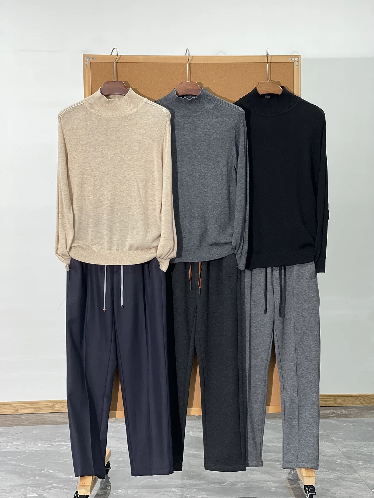 

Осенне-зимний простой повседневный вязаный эластичный шерстяной свитер из смесовой шерсти