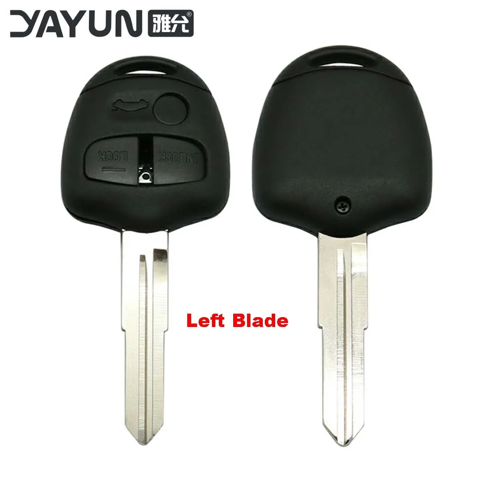 2/3 Button Remote Car Key Shell Replacement Blank Uncut  Left/Right Blade For Mitsubishi Lancer Outlander