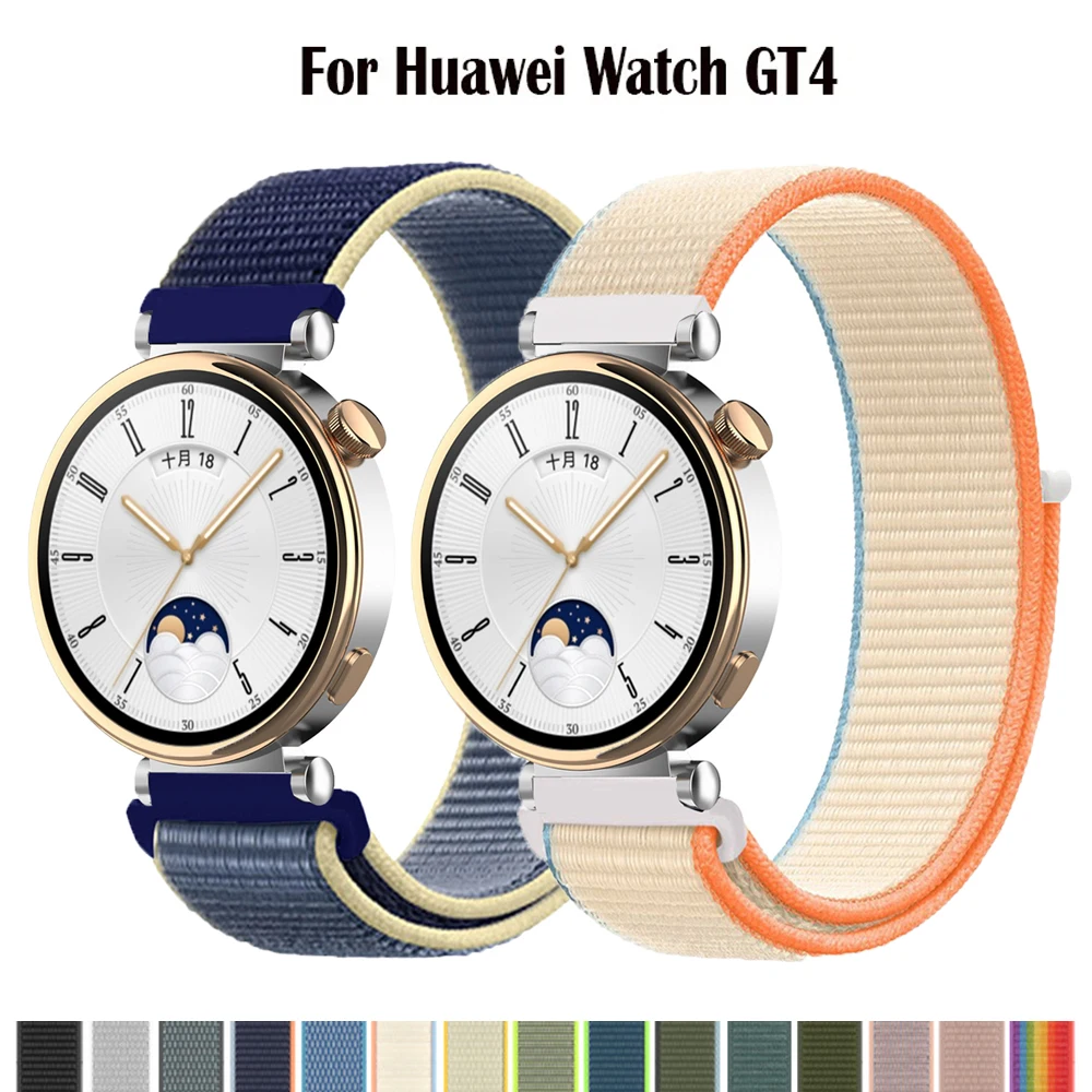 Pulseira de nylon para Huawei Watch, pulseira para Huawei Gt 4, pulseira de relógio, substituição de pulseira, GT2, GT3, 46mm, 41mm, 22mm, 18mm