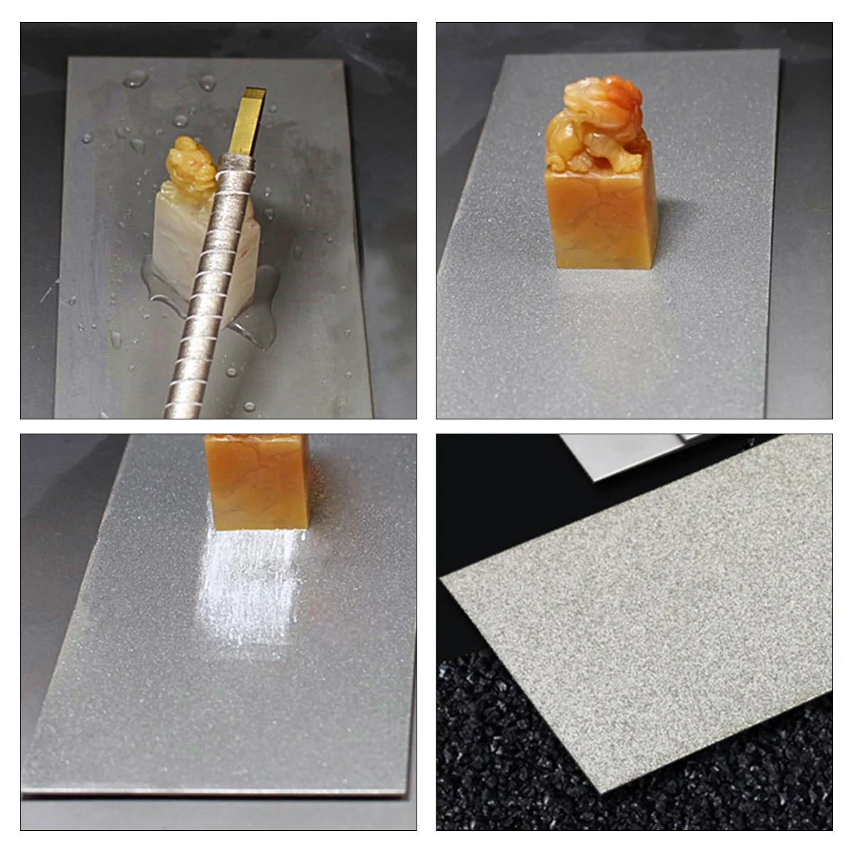 

2Pcs Emery Polishing Pads Good Smoothness No Staining Crystal Jade Agate Polishing Sheet Portable Lightweight Easy Store