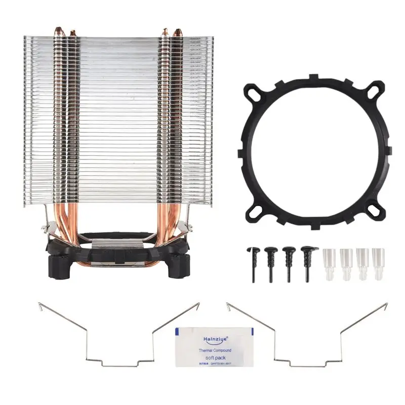 BAAE Fanless CPU Cooler 12Cm Fan 6 Copper Heatpipes Fanless Cooling Radiator for LGA 1150/1151/1155/1156/775 AMD