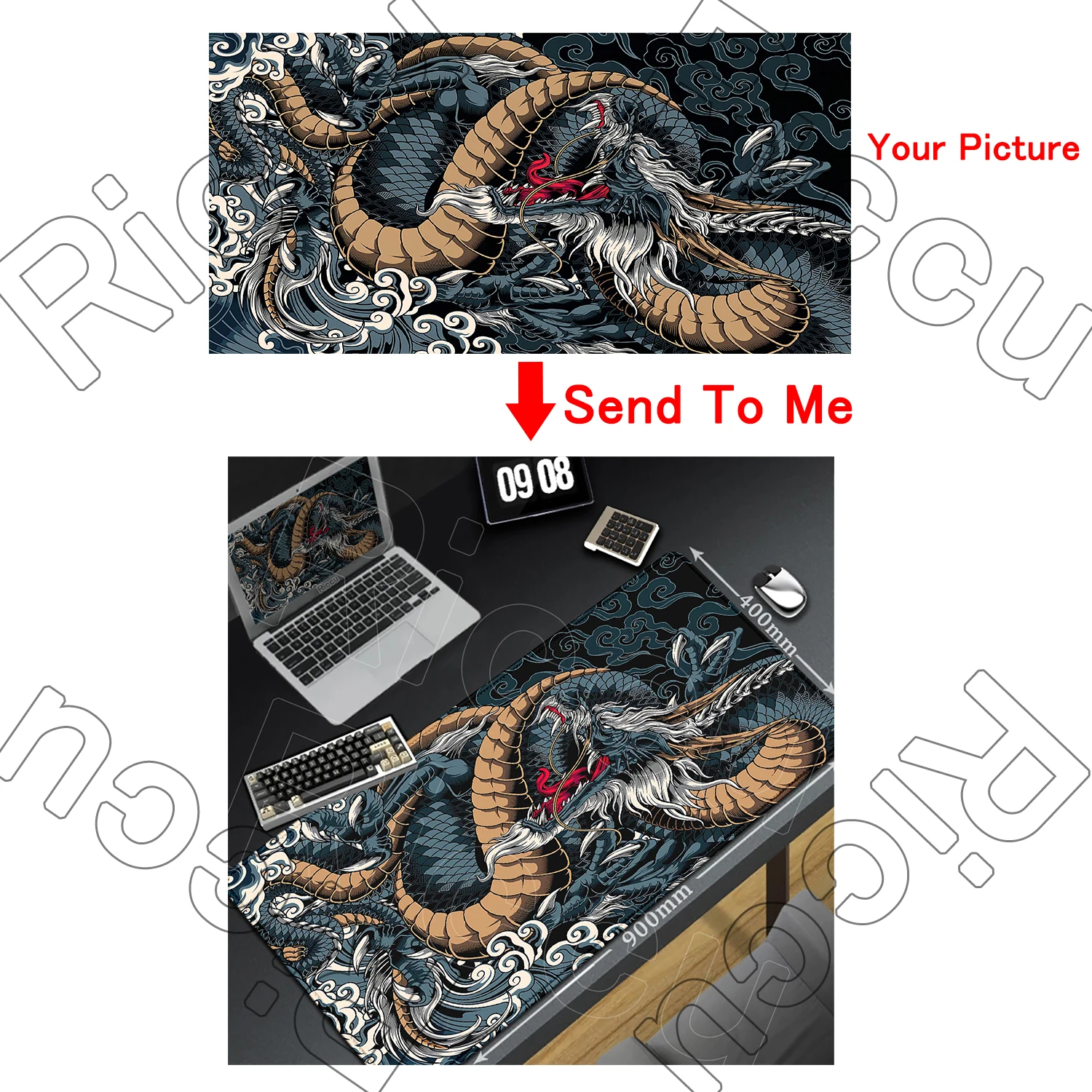 Gaming muismat antislip natuurlijk rubber tapijt desktop decoratie DIY muismat op maat mijn eigen afbeelding HD muizen matten computer kantoor