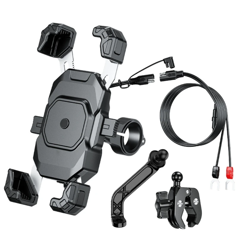 

A9LC Motorcycle Phone Holder 15W Wireless & USB C 18W Charging Holder Phone Stand