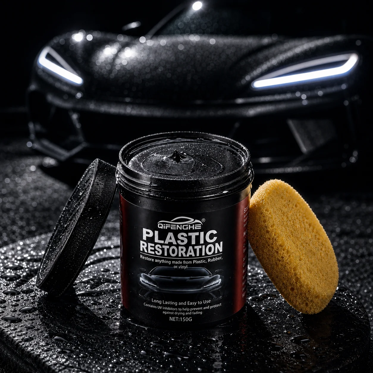QIFENGHE Черный мягкий воск дл – обзор и цена Trim Restorer Plastic