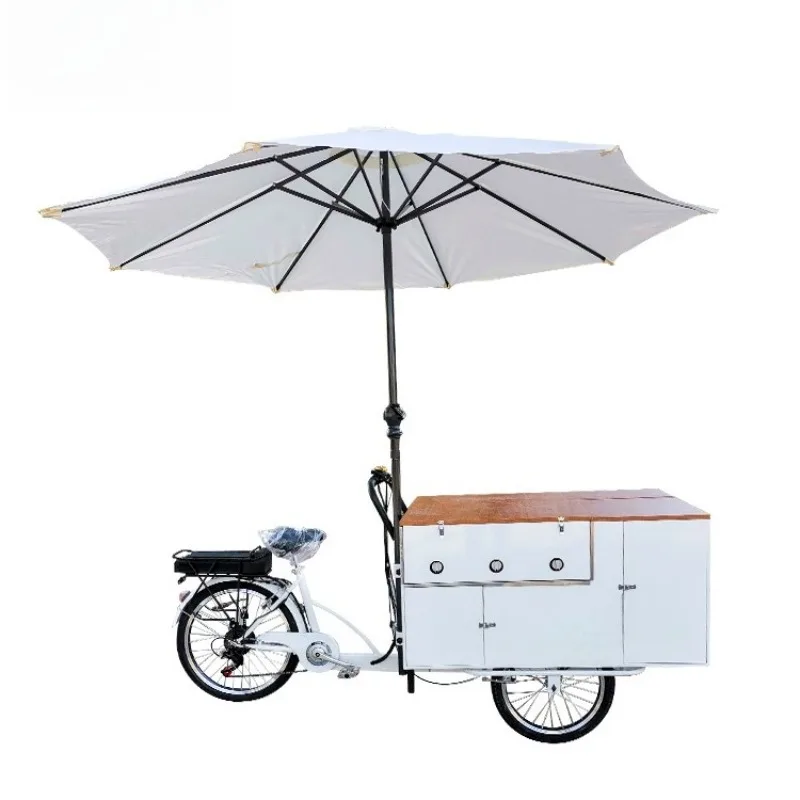 BBQ snack truck Teppanyaki takeaway truck Night market stall Multifunctional food food truck Pedal tricycle