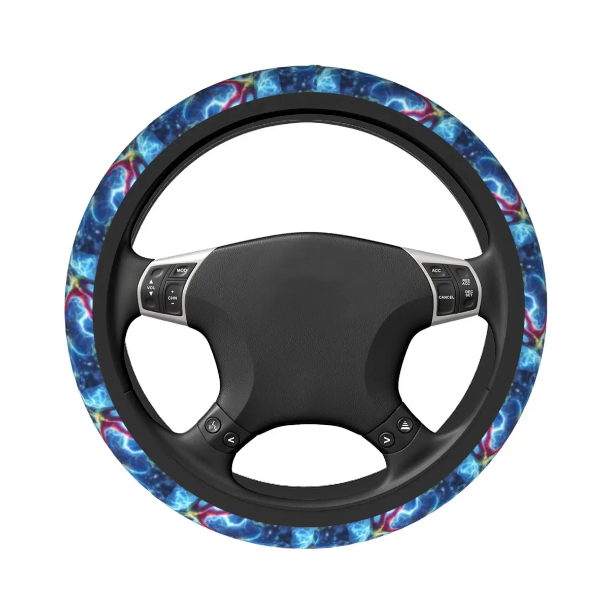 38cm Car Steering Wheel Cover Glowing Frog Fantasy Steering Wheel Protective Cover Non-slip Elastische Car Accessories