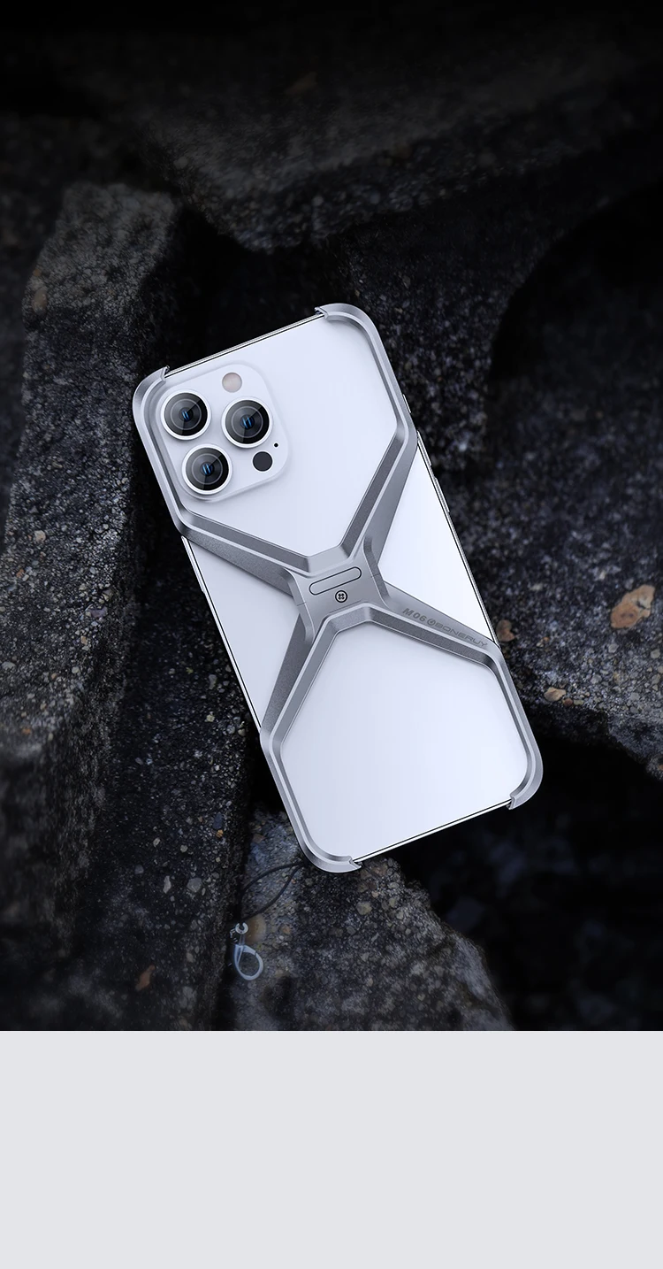 Metall Randlose Telefon Fall Für iPhone 13 12 14 15 16 Pro Max Aluminium Abnehmbare Wärmeableitung Rüstung Abdeckung Für IPHON 15 16 Promax – Detail 10