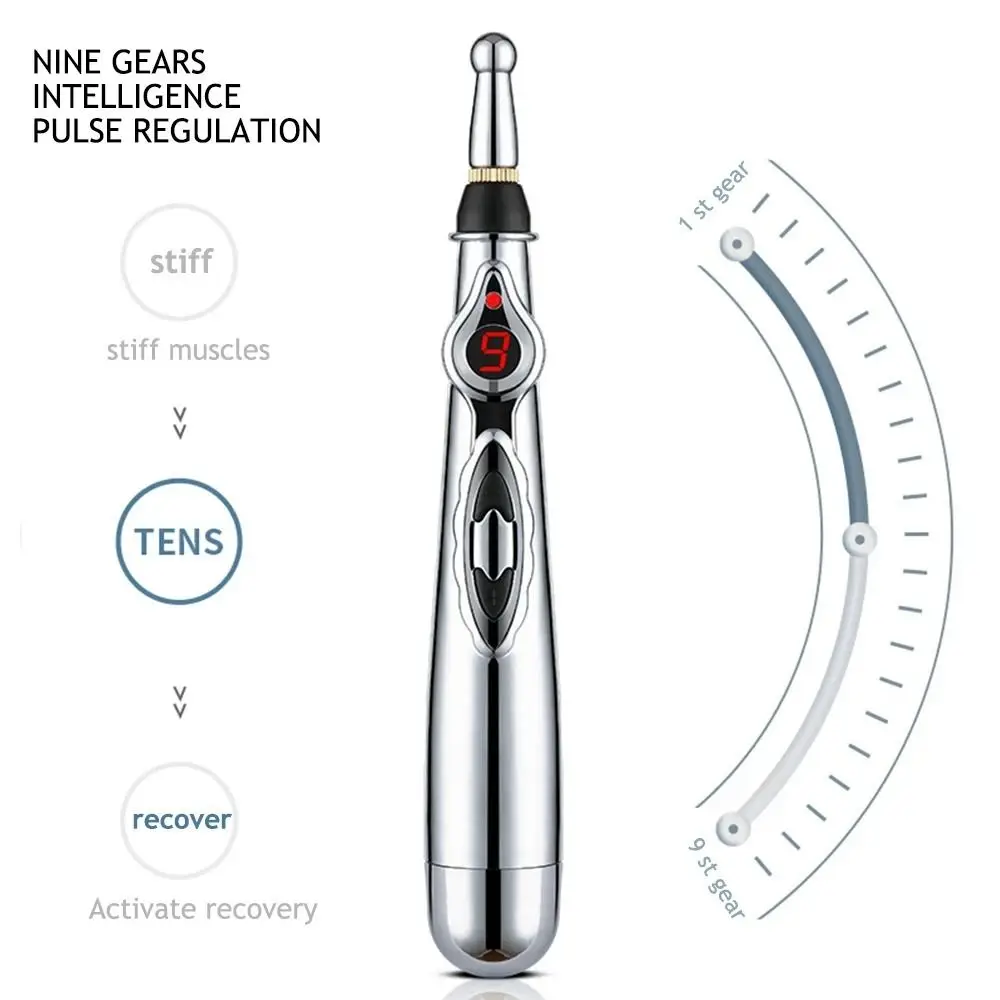 

2/3/5 Heads Electronic Acupuncture Pen Safe 9th Gear Electric Massage Pen Acupuncture Meridian Energy Acupuncture Point Pen Neck