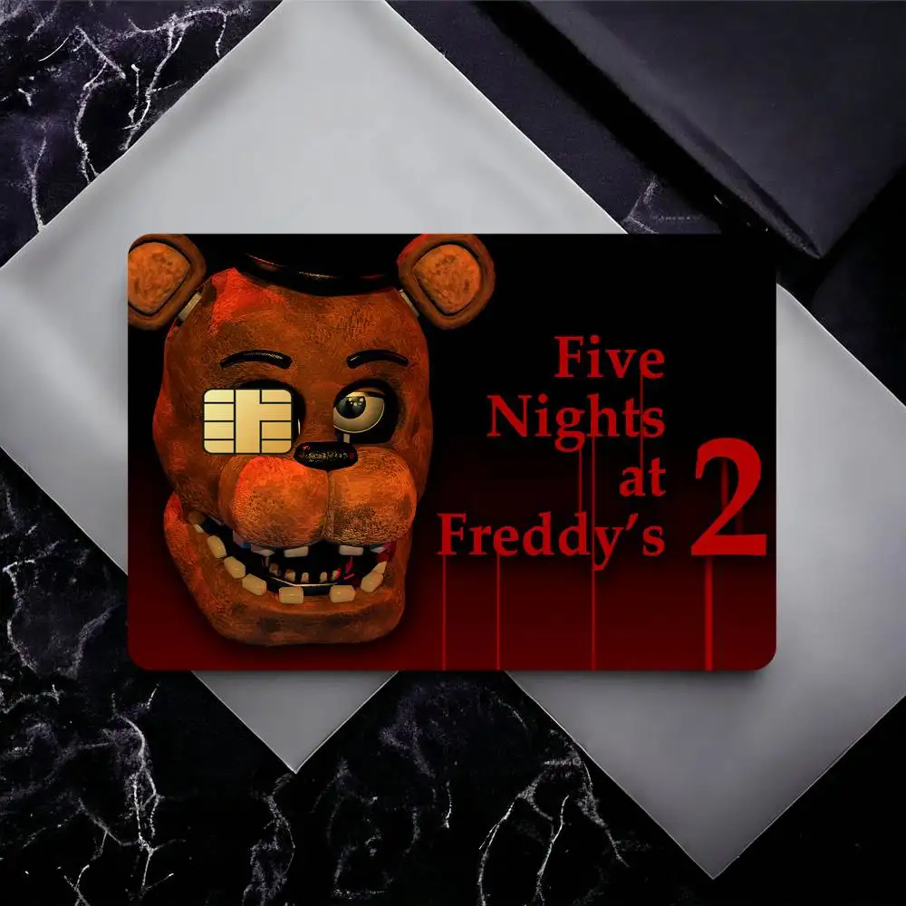 F-Five Nights at F-Fre-Ddy 2 Poster Waterproof Film skin Cover 4PCS Credit Card stickers Debit Front Decoration Bank Subway Pass