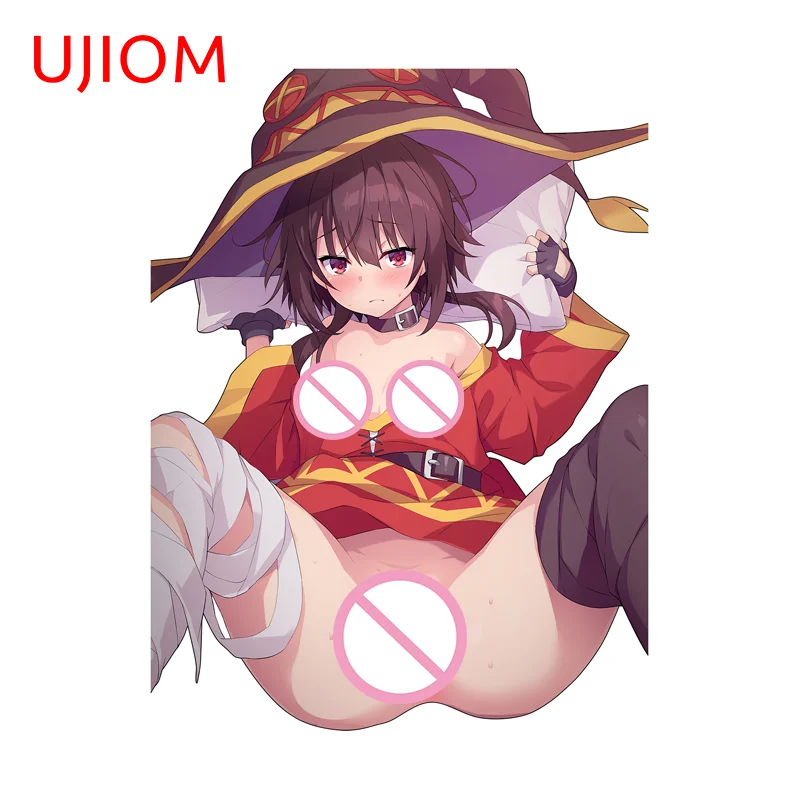 

UJIOM Hentai Lying Posture Big Chest Butt Wall Sticker Megumin Personality Interesting PVC Decal Suitable For Light Switch Decor