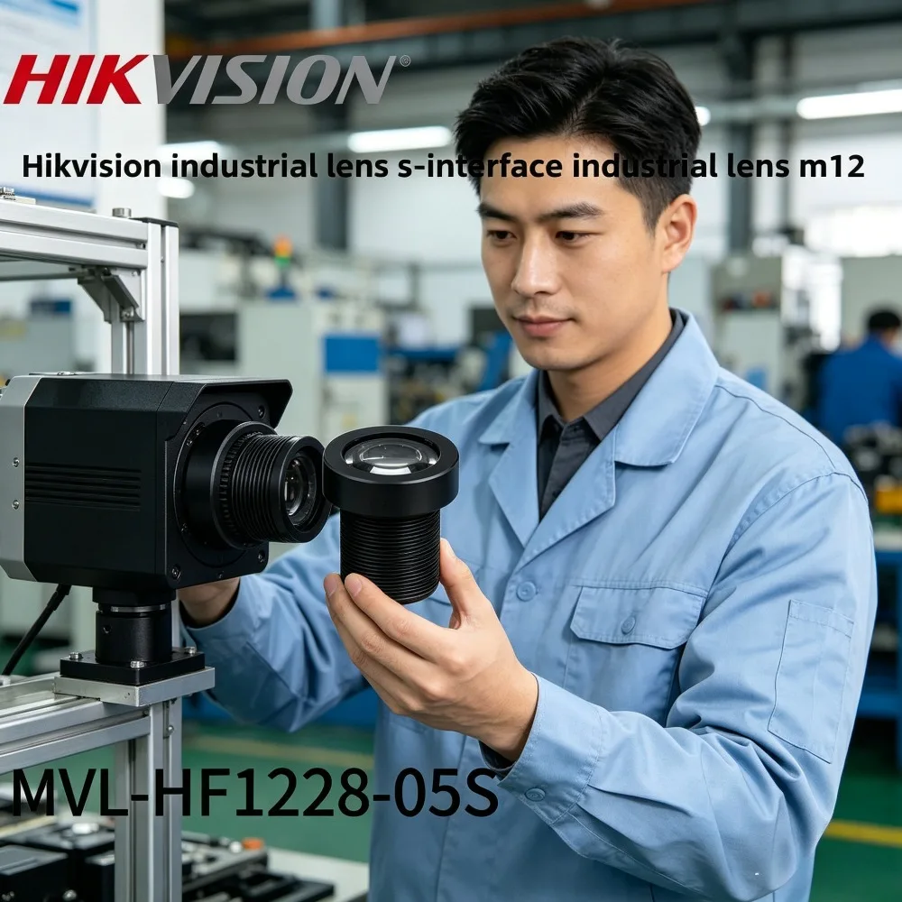 Hikvision MVL-HF1228-05S S-Mount Industrial Lens High Precision Fixed Focus Lens for Machine Vision Industrial Camera Inspection