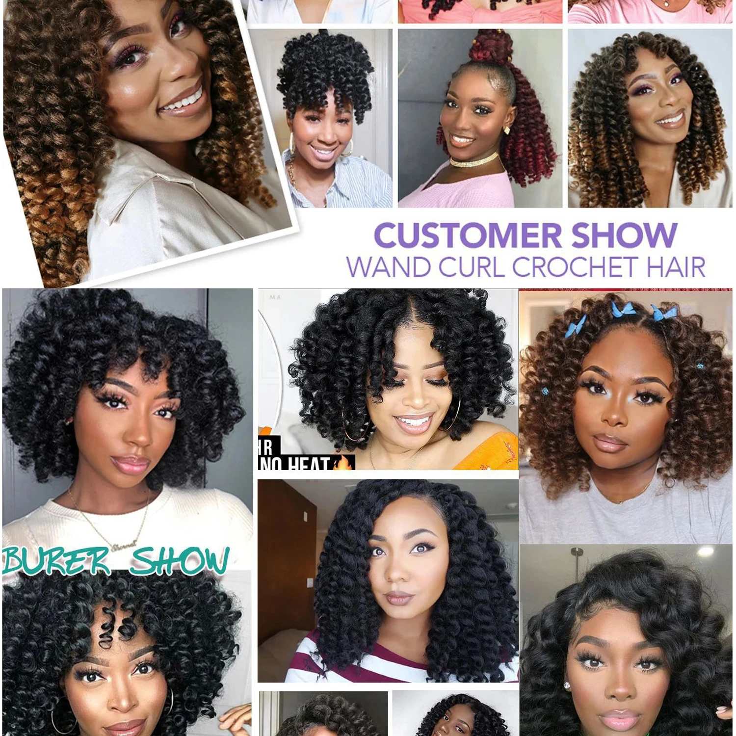 ผมถักโครเชต์ Jeedou GoGo Curl แบบลอนน้ำ สำหรับผู้หญิง สีดำไล่ระดับแบบออมเบร ผมสั้นลอนชายหาด วัสดุสังเคราะห์ แบบดิปทวิสต์ สำหรับต่อผม