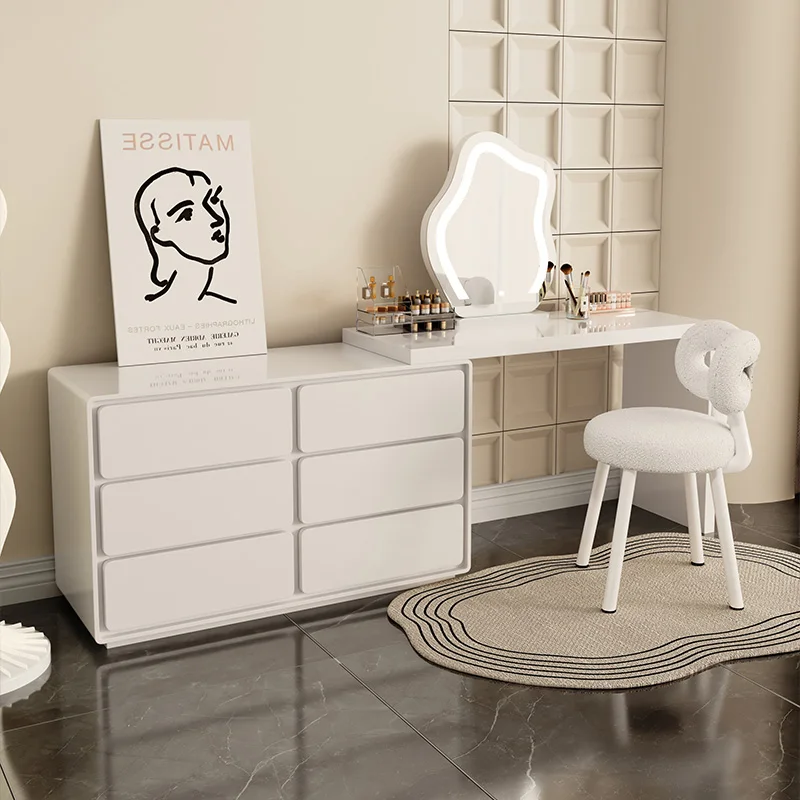 

Makeup Comfortable Dressing Table Women Make Mirror Vanity Headdresses Dressing Table Drawers Tocador Maquillaje Salon Furniture