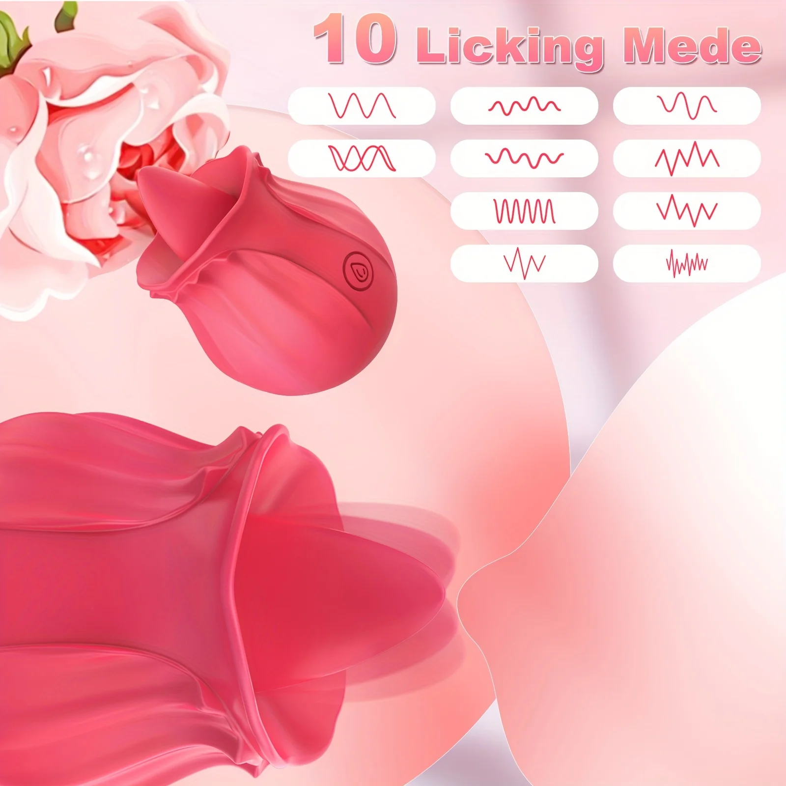 Rose Sucking Vibrator 10 Speed Vibrating Clit Sucker Vagina Nipple Clitoris Stimulation Female Masturbation Sex Toys for Women