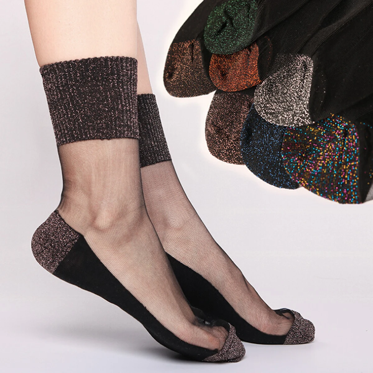 

Женские кружевные мягкие удобные прозрачные шелковые эластичные сетчатые трикотажные оборки с оборками прозрачные забавные носки до щиколотки