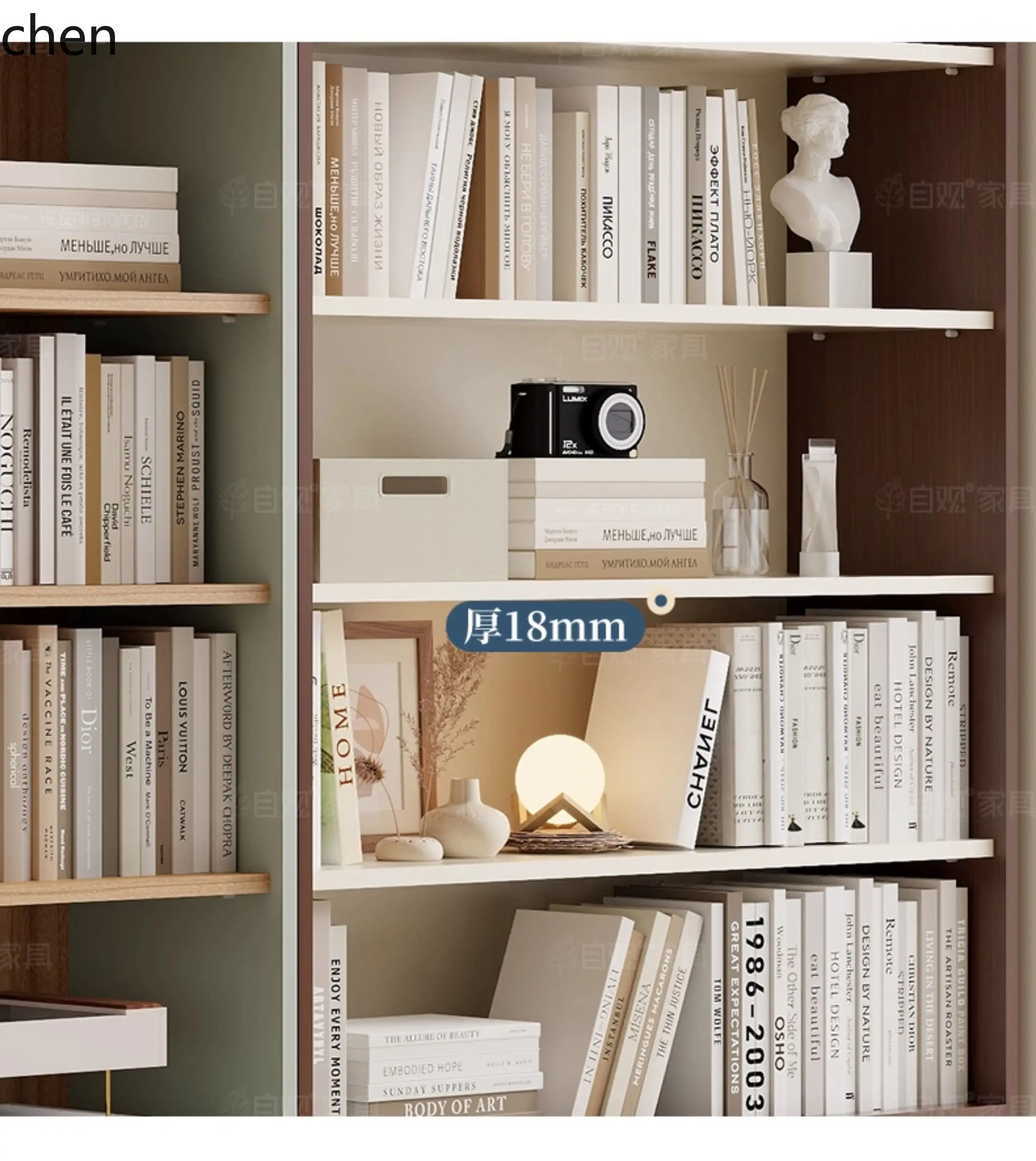 HXL Bookcase Living Room Integrated Display Cabinet Floor-standing Living Room Dustproof Glass Cabinet Combination