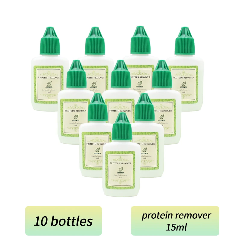 Removedor de proteínas para extensión de pestañas, baja irritación para piel sensible, fragancia de té verde, Original de Corea, botellas Makeup10