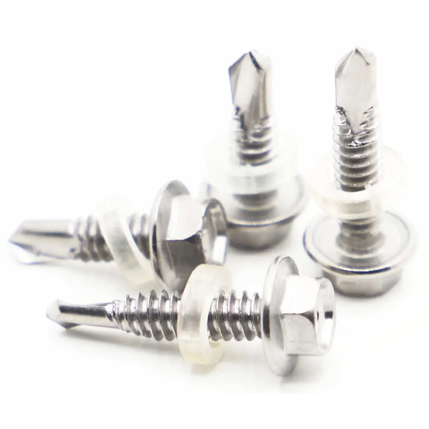 10pcs M5.5 M6.3 410 Stainless Steel Hex Hexagonal Self Drilling Screw Self Tapping Tail Screws