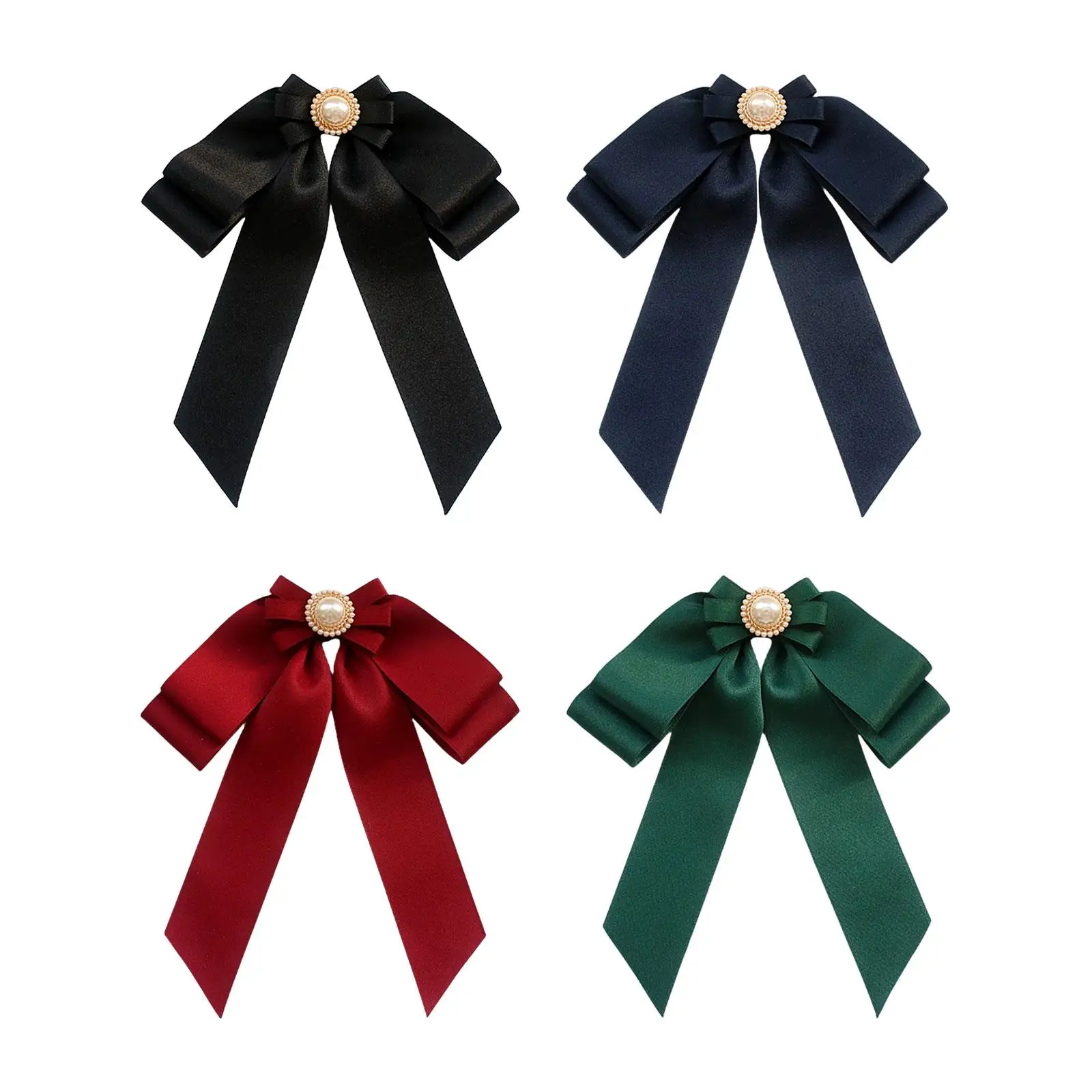 Women's Pre Tied Bowknot Brooch Trendy Novelty Decoration Clothing Accessory Neckties Pin for Shirts Hat Blouse Coat Anniversary