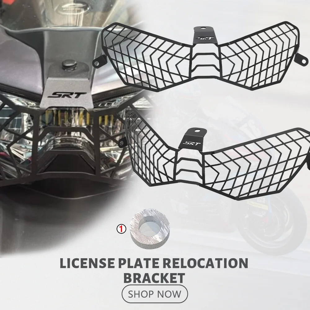 

For QJMOTO SRT750 SRT750X SRT 750X 800 SRT800 SRT600 800SRT 750SRT Headlight Head Light Guard Protector Cover Protection Grill