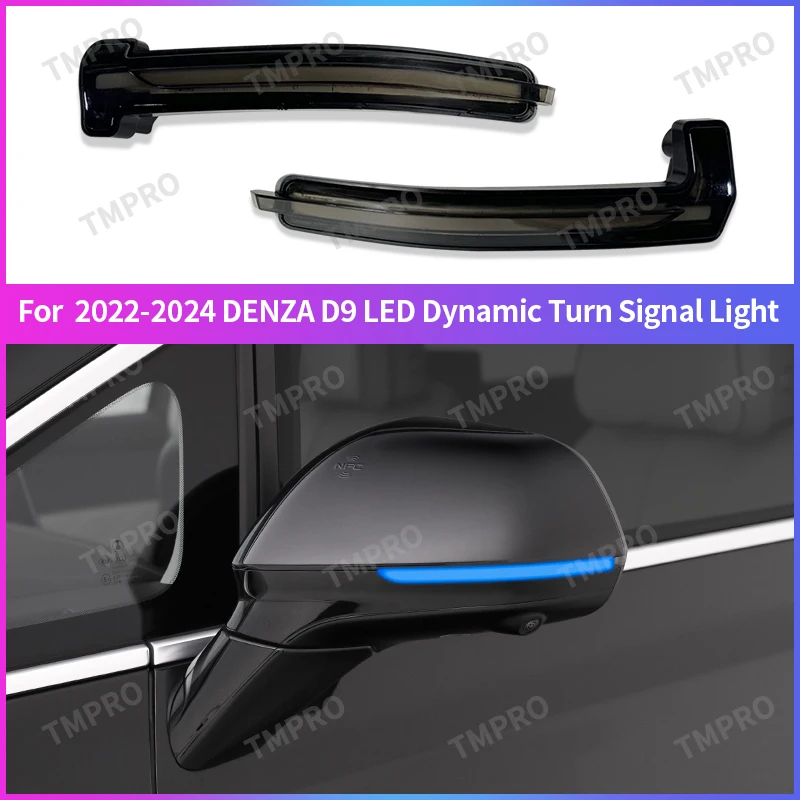 Applicable for 2022-2024 DENZA D9 flowing light,rearview mirror, reverse mirror, LED flashing turn signal