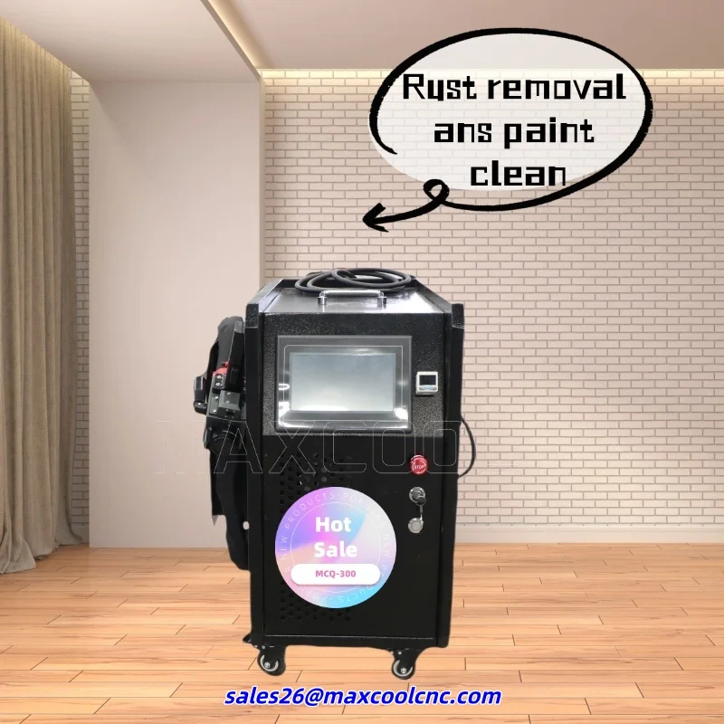 

300W JPT Pulsed Laser Cleaning Machine For Remove Rust Oil Paint Metal Wood Air Cool Laser Aluminum Oxide layer Model Cleaning