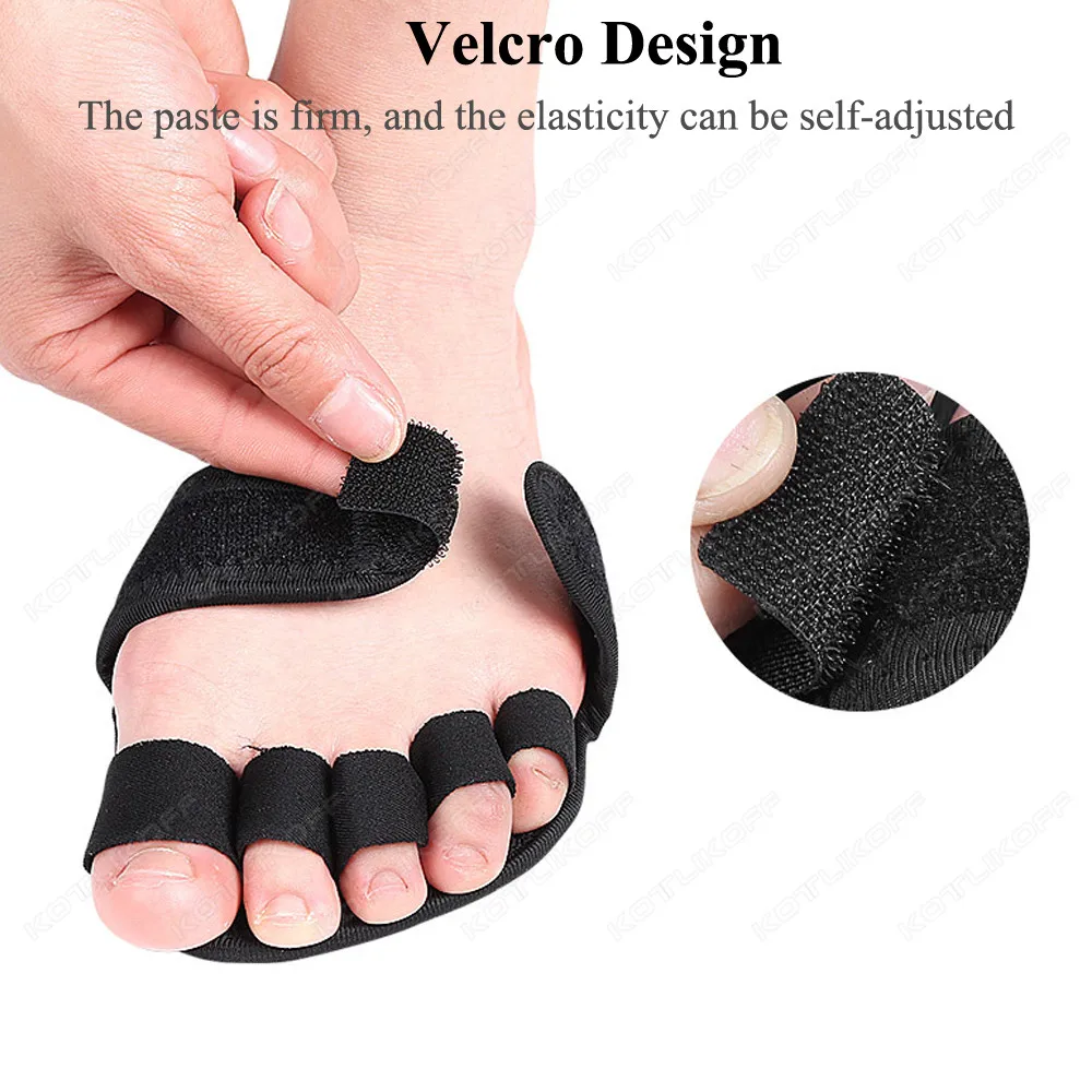 Toe Separator Forefoot Pads Silicone Cushion Pad Pain Relief Shoes Insoles Finger Toe Hallux Valgus Corrector Gel Pads Foot Care