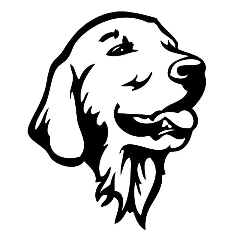 Naklejki samochodowe Golden Retriever Dog śliczne naklejki Pet Car Decoration naklejka na szybę samochodu wodoodporna i przeciwsłoneczna pcv 14*12cm