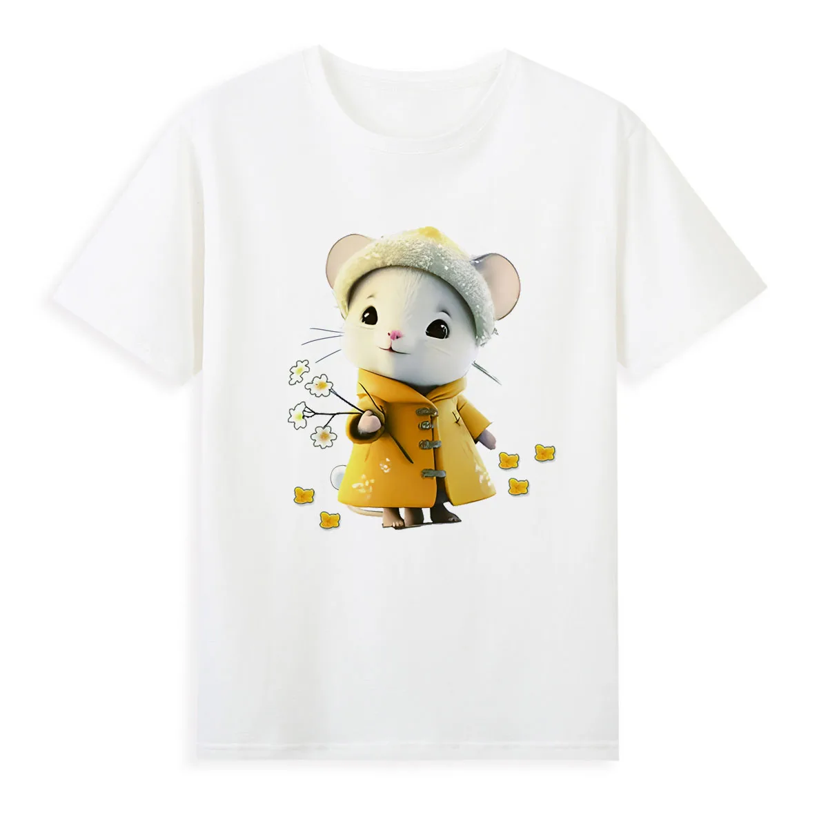 Cartoon 3D Mouse T-shirt Original Brand Shirt Women Short Sleeve Summer Clothing Hot Sale Top Tees A045