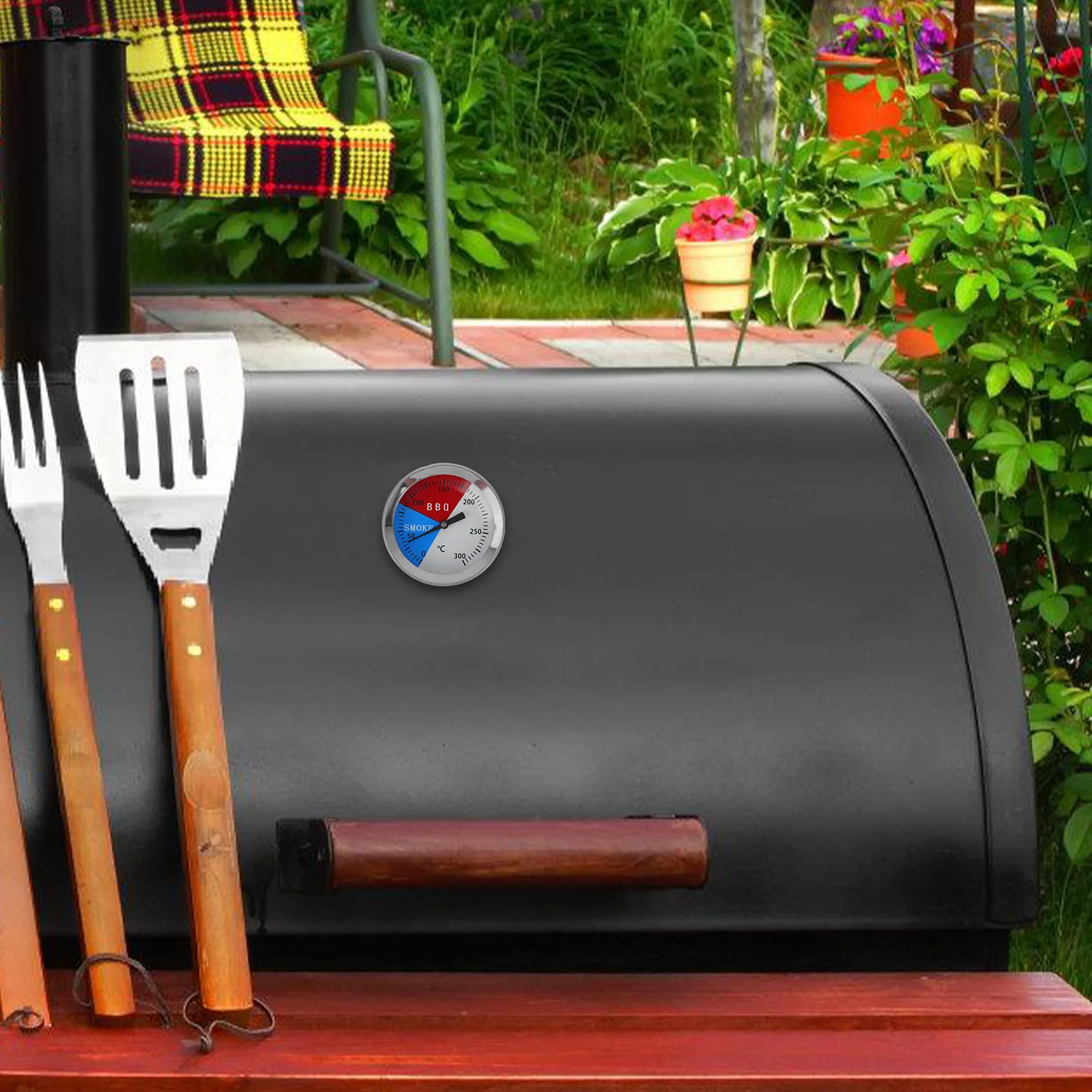 

Barbecue Grill Thermometer 300°C Bimetallic BBQ Pizza Oven Wireless Meat Cooking Gauge Grilling Temp Monitor Portable Reliable
