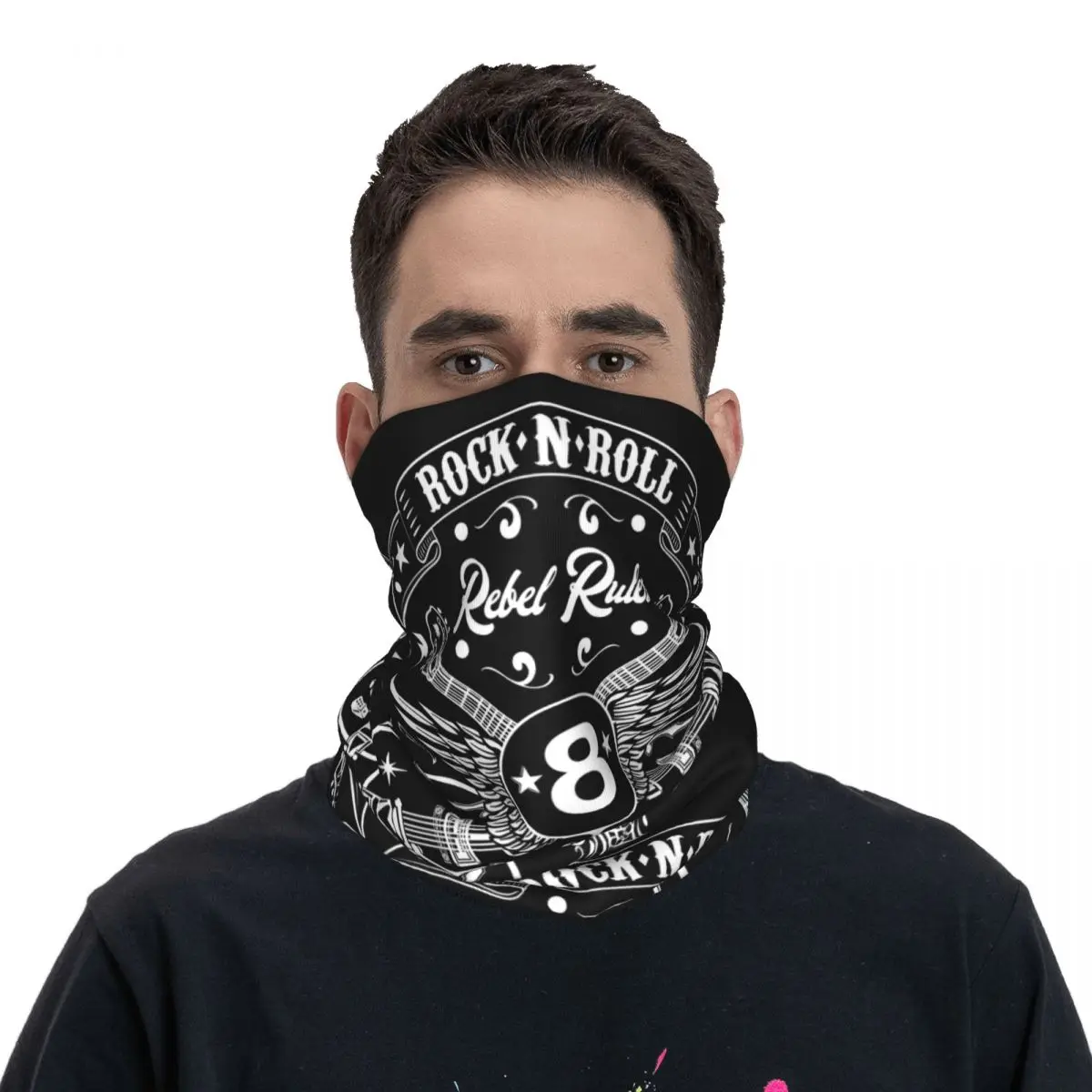 Unisex Rock Rockabilly motociclistas Bandana, tampa do pescoço, Balaclavas impresso, lenço de máscara, Headwear quente, equitação, adulto, toda a temporada