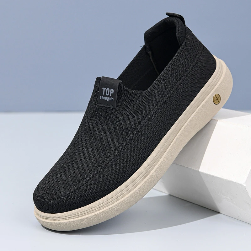 Men's casual shoes, mesh perforated shoes, thick sole, anti slip and wear-resistant outdoor running shoes, sneakers