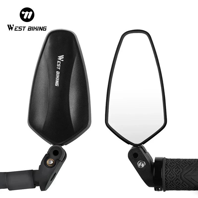

WEST BIKING 1/2pcs Bike Rear View Mirror Wide Angle MTB Road Bicycle Handlebar Mirrors 360°Adjustable Lens Cycling Accessories