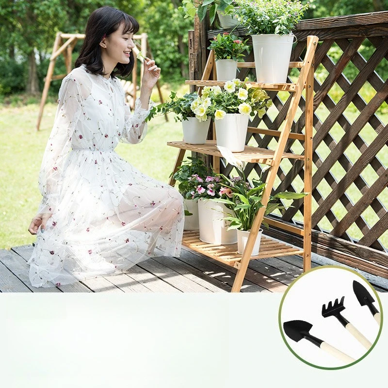 Thickened Large Capacity Folding Multi layer Plant Stand Simple Against Wall Floor Flower Rack for Indoor Balcony Living Room