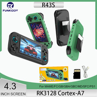 2025 NEW R43S Retro Handheld Video Game Console Linux System 4.3 Inch Screen 1920*1080 Portable Pocket Video Player HDMI Out 64G