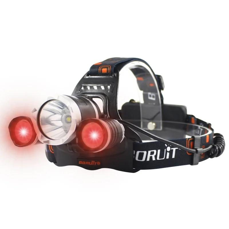 

Boruit RJ-3000 strong red light beekeeping headlamp waterproof headlamp USB charging hunting lamp 5000LM