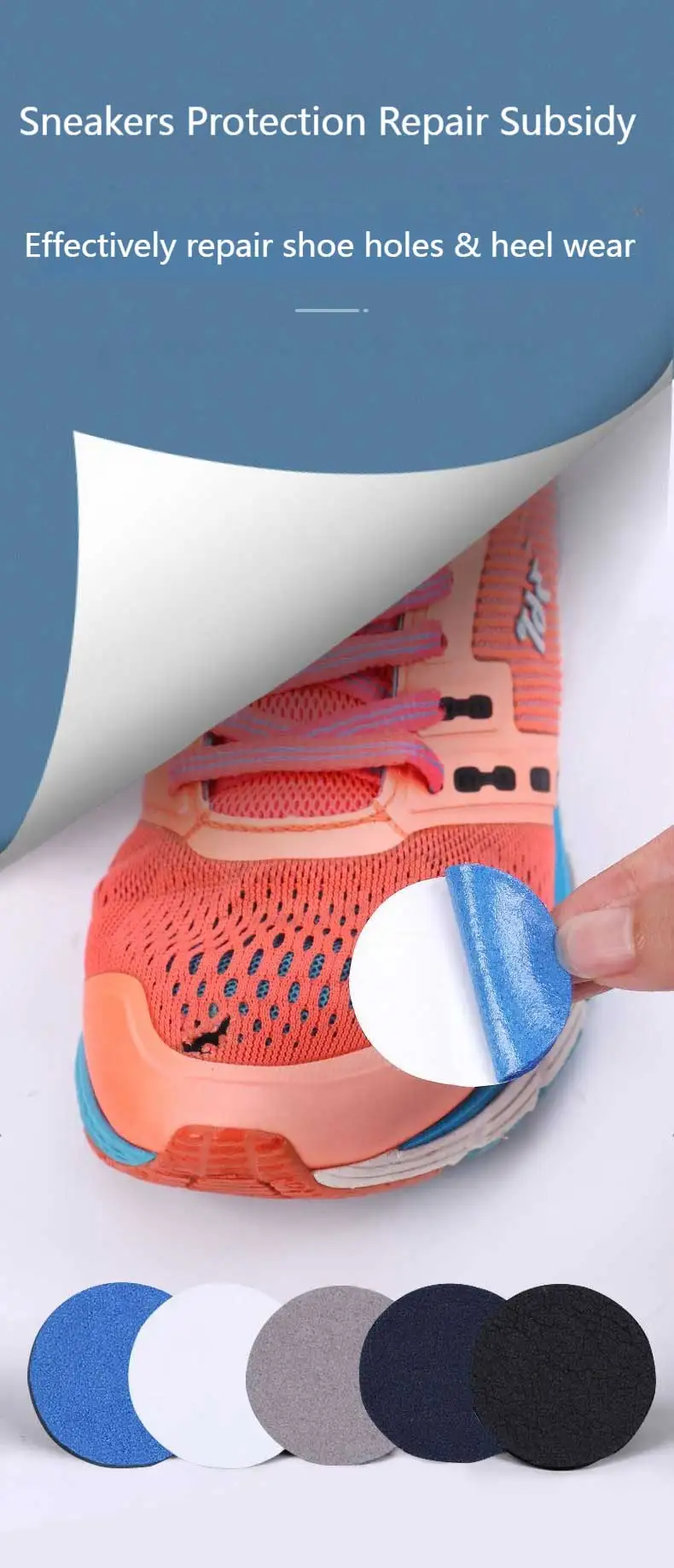 Fersenschutz-Aufkleber, Fersenschutz, Schuhflicken, Schuhreparatur-Set, Sport-Einlegesohlen, Sneaker-Klebeaufkleber, Schuhreparatur, Fußpflege – Detail 3
