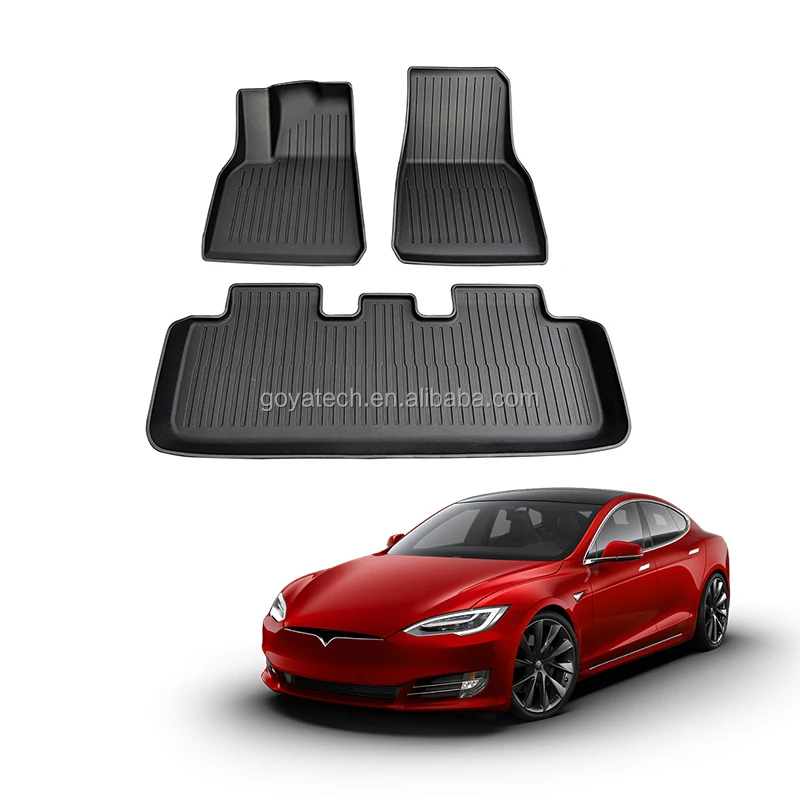 New All Weather 3D Anti-Slip Car Mats Rear Liner Customized Car Floor Mat Back Seat Cover Mats Accessories For Tesl Model 3 Y