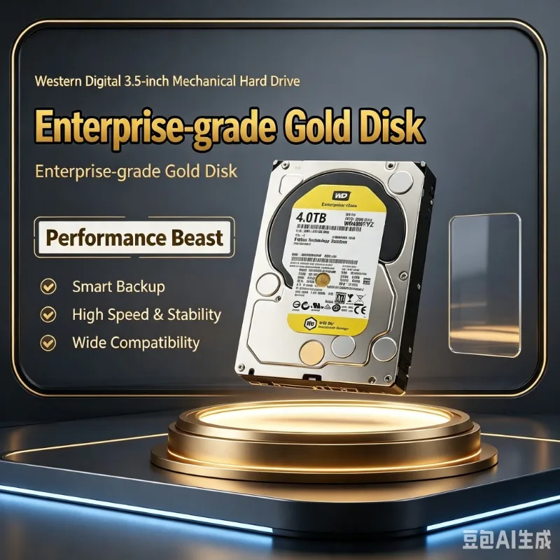 Western Digital Enterprise Mechanical Hard Drive Gold 1TB/2TB/3TB/4TB for Desktop, Surveillance, NAS, and Karaoke Machine
