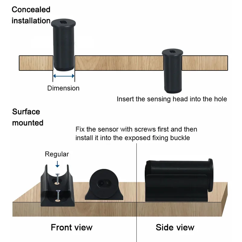110V-240V Motion Sensor & TWO Motion Sensor Switch - Auto On/Off, 400W Max, for Cabinet/Wardrobe/Industrial Lighting Control