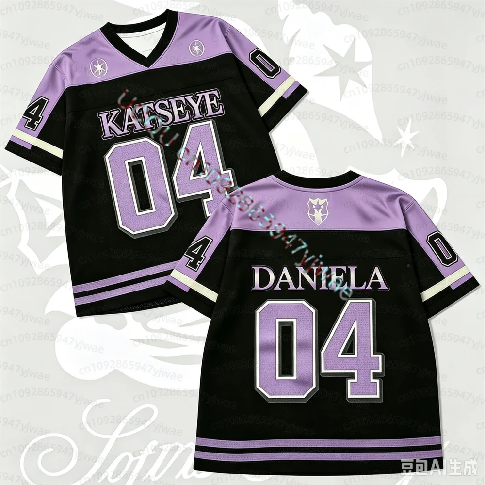 2026 KATSEYE Konzert Unisex Jersey Locker Sitzende Modische Yoonchae Lara&Sophia Daniela Fans T-Shirts Sommer Herren Damen Strand T-Shirts – Detail 7