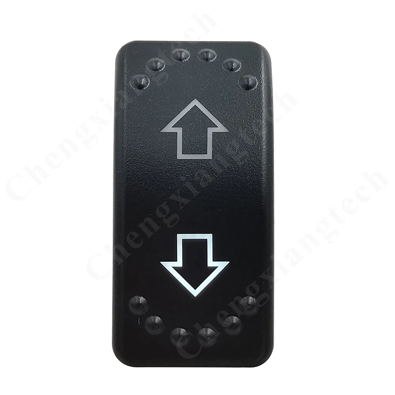 White Led DPDT 12V Rocker Switch ARROWS ON OFF ON, (ON) OFF (ON) Waterproof IP68 for Marine Boat Carling Type