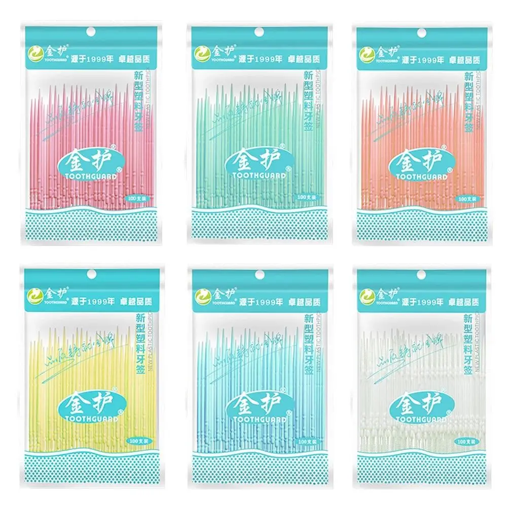 

Candy Color Superfine Food Residue Clean Teeth Dental Floss Rods Oral Care Double-head Interdental Brush Toothpick Brush