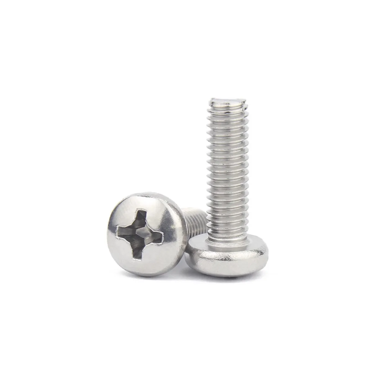 304 Stainless Steel Cross Pan Head Screw / Round Head Small Bolt M1.6M2M2.5