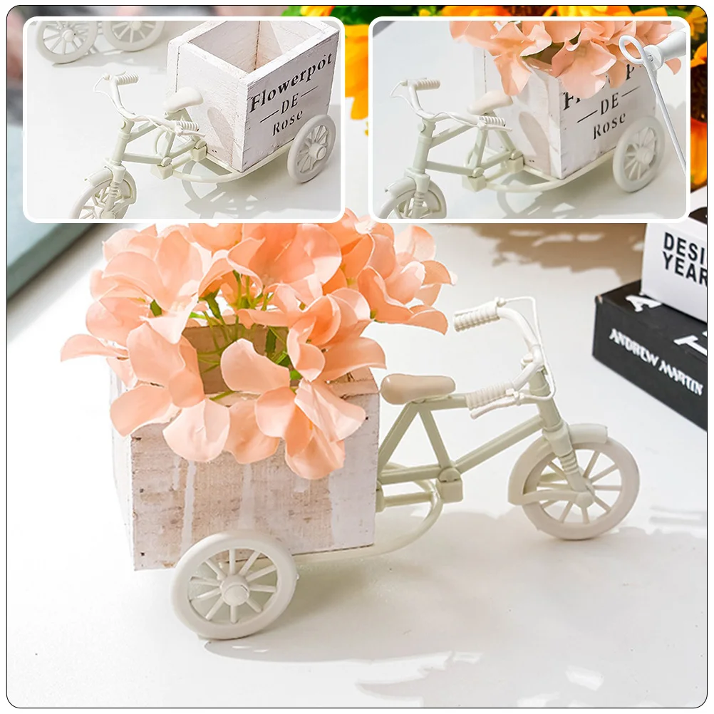 

1pc Bicycle Flower Stand Rustic Style Durable Bike Flowerpot Home Office Decor Wedding Party Centerpiece Multi-Function Desktop