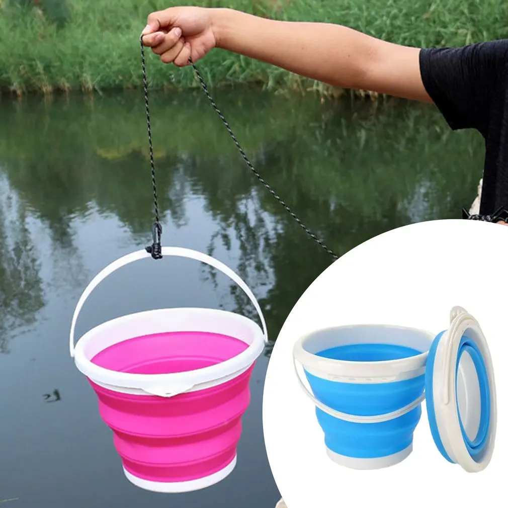 Nuovo secchio pieghevole portatile retrattile in plastica per uso domestico addensato viaggio all'aperto autolavaggio pesca secchio pieghevole stoccaggio