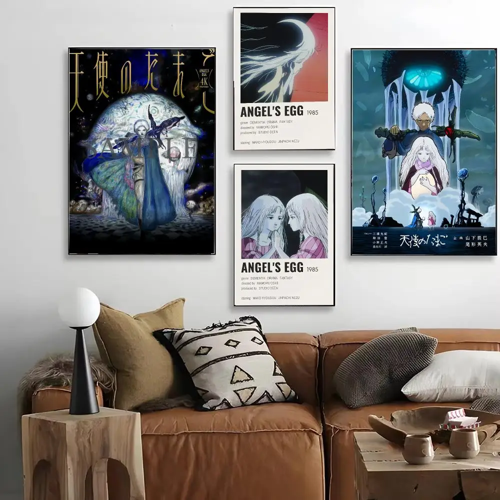 Anime A-Angel Egg Poster HD Art Decorative Wall Art Waterproof Home Décor for Living Room Bedroom Café Stylish Gift